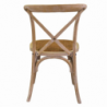 Sedia legno cross naturale seduta intreccio impilabile cm51x55h46,5/89