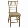 Sedia legno chiavari oro con cuscino oro cm40x40h43/92