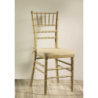 Sedia legno chiavari oro con cuscino oro cm40x40h43/92
