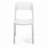 Sedia polipropilene - Set da 4 - Risto bianco cm47x52h83