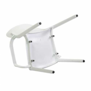 Zoom Poltrona polipropilene Alezio bianca cm 54,5x53h84