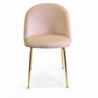 Set di 4 Sedie velluto Sammi crema struttura oro cm50x57h47/77,5