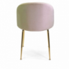 Set di 4 Sedie velluto Sammi crema struttura oro cm50x57h47/77,5