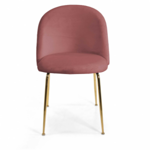 Zoom Sedia velluto Sammi rosa antico struttura oro cm 50x57h47/77,5