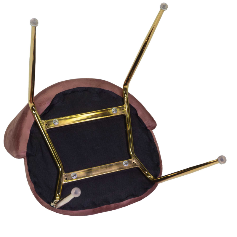Set di 4 Sedie velluto Sammi verde struttura oro cm50x57h47/77,5