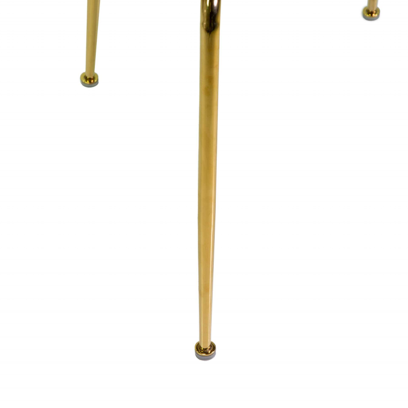 Set di 4 Sedie velluto Sammi blu struttura oro cm50x57h47/77,5