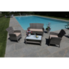 Salotto amalia polyrattan grigio con cuscini 4 pezzi smontato