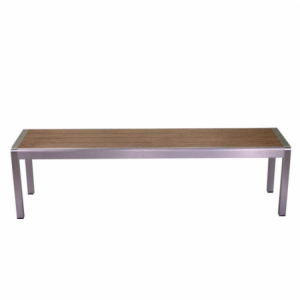Zoom Panchina alluminio polywood seattle marrone cm 165x41h45