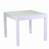 Tavolo alluminio boise bianco opaco allungabile cm90/180x90h75