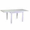 Tavolo alluminio boise bianco opaco allungabile cm90/180x90h75