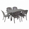 Completo pranzo alluminio pressofuso Maryland antracite 7 pezzi