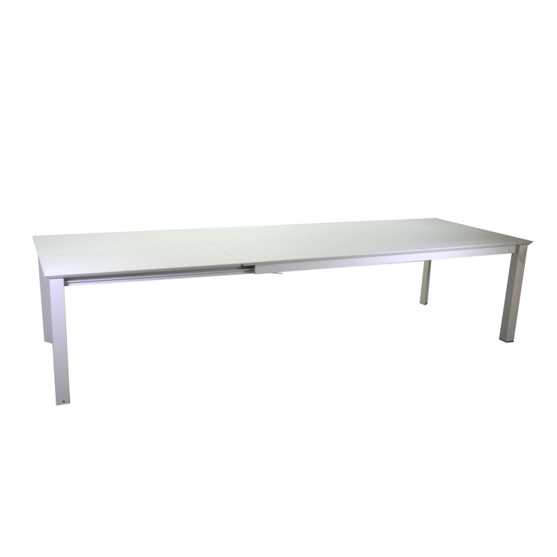 Tavolo alluminio el paso allungabile bianco rettangolare cm220/330x110h76