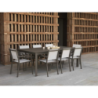 Tavolo alluminio El Paso allungabile marrone rettangolare cm220/330x110h76