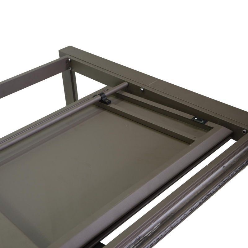 Tavolo alluminio El Paso allungabile marrone rettangolare cm220/330x110h76