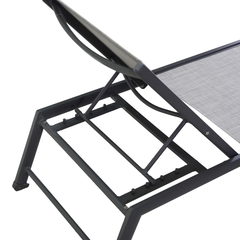 Lettino alluminio cleveland antracite cm195x55h31