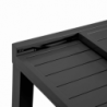 Tavolo alluminio sullivan antracite cm150/210x90h73