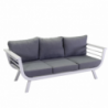 Salotto alluminio bianco Riverside con cuscini grigio