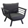 Salotto alluminio riverside antracite con cuscini grigio 3pezzi