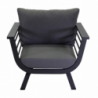 Salotto alluminio riverside antracite con cuscini grigio 3pezzi