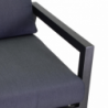 Salotto alluminio Frisco antracite con cuscini nero 4 pezzi