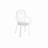 Poltrona metallo new old bianco crema cm49x48h43/59/90