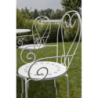 Poltrona metallo new old bianco crema cm49x48h43/59/90