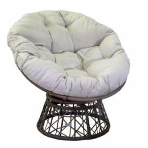 Zoom Poltrona alluminio polyrattan Baltimorapapasan con cuscino e tavolino