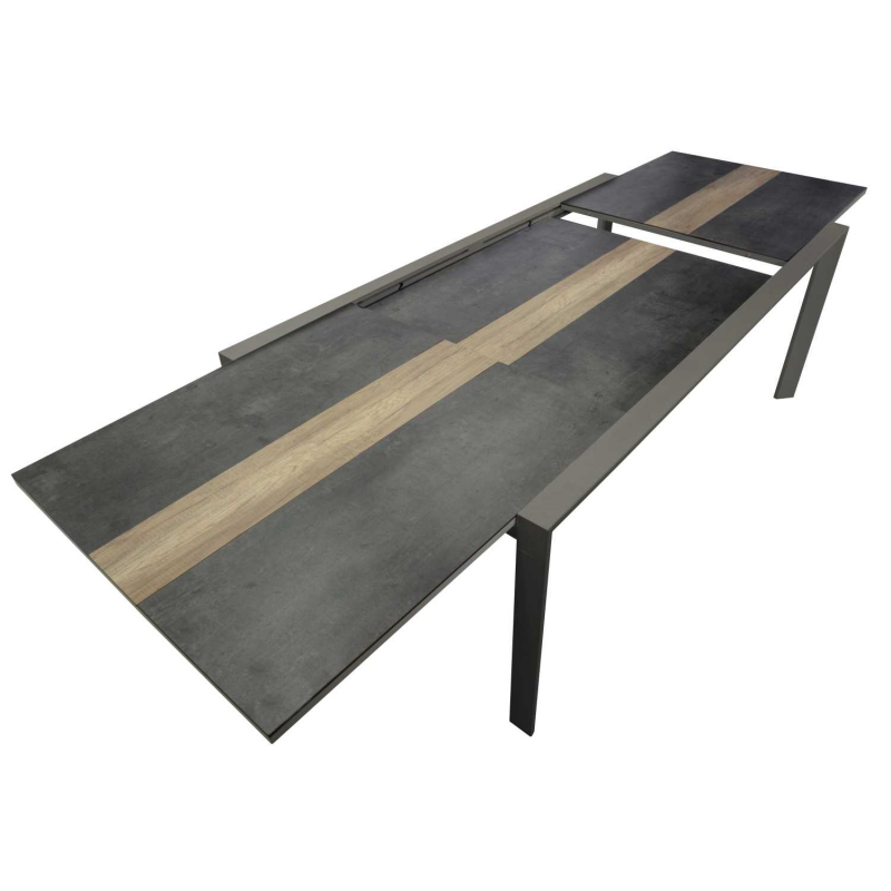 Tavolo alluminio allungabile Riverside tortora hpl cm200/300,5x104h76