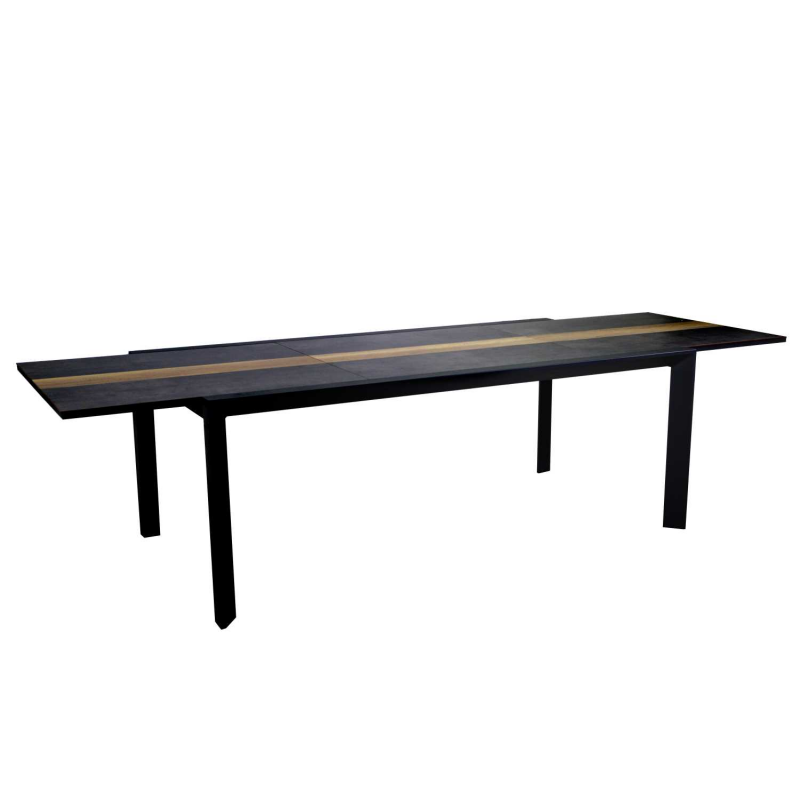 Tavolo alluminio allungabile Riverside antracite hpl cm200/300,5x104h76