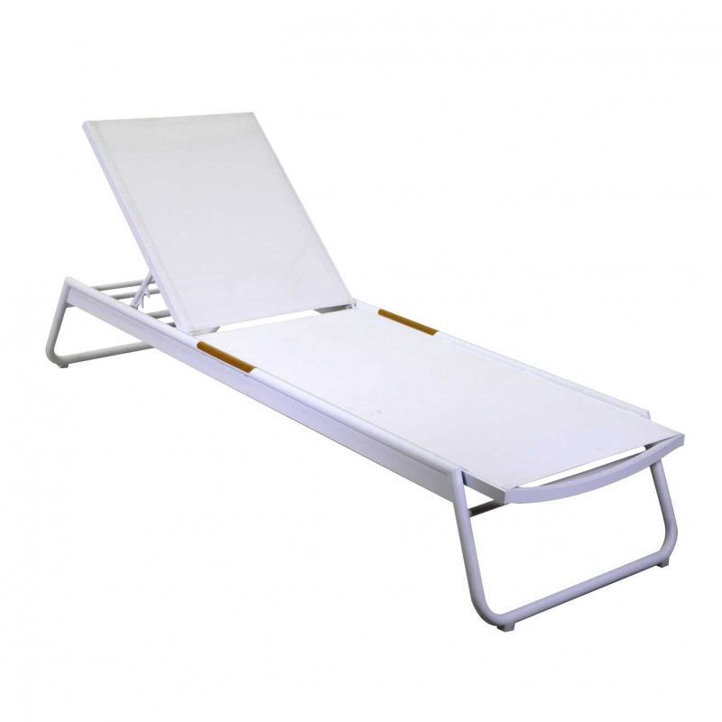 Lettino alluminio Medford bianco cm206x68h32/102