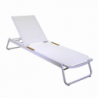 Lettino alluminio Medford bianco cm206x68h32/102