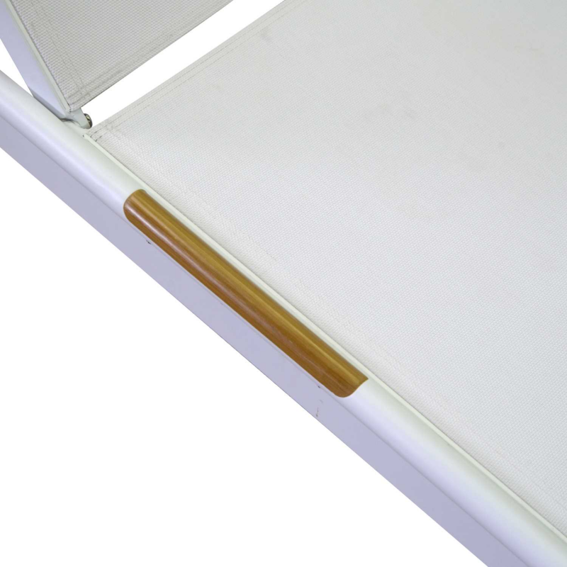 Lettino alluminio Medford bianco cm206x68h32/102