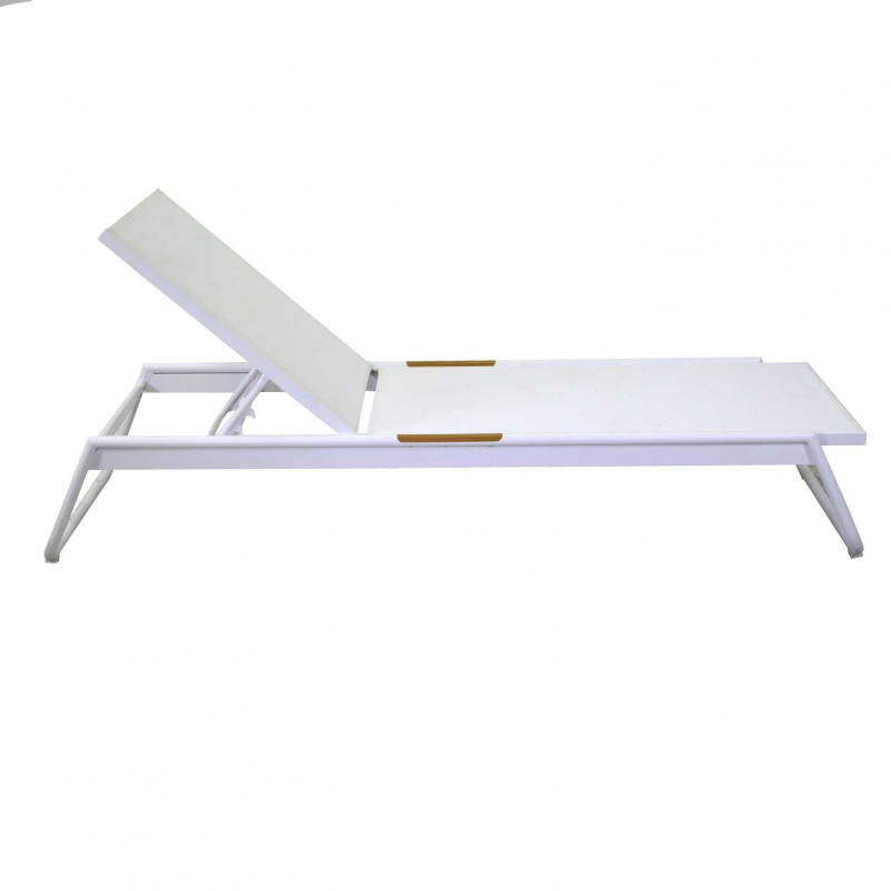 Lettino alluminio Medford bianco cm206x68h32/102