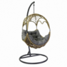 Dondolo pensile Morris supporto grigio cuscini grigio cm101x101h200