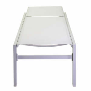 Zoom Lettino alluminio textilene Altamura smontabile bianco cm 191/203,5x65/70h42,5/97