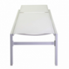 Lettino alluminio textilene Altamura smontabile bianco cm191/203,5x65/70h42,5/97