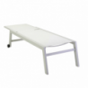 Lettino alluminio textilene Altamura smontabile bianco cm191/203,5x65/70h42,5/97
