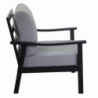Salotto alluminio Shelton 3 posti antracite