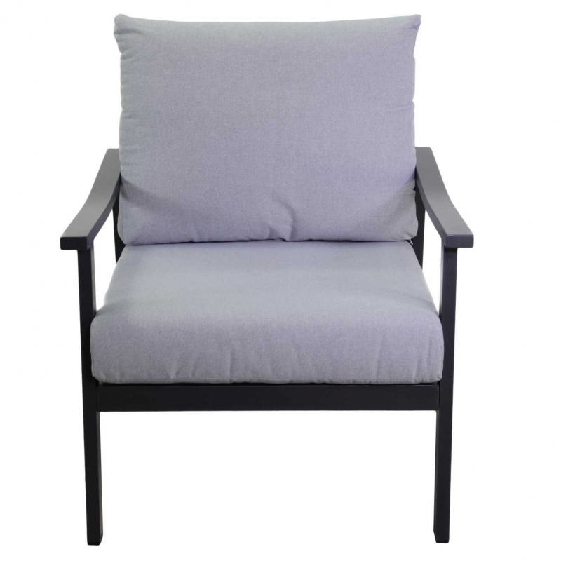 Salotto alluminio Shelton 3 posti antracite
