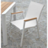 Poltrona alluminio Idaho Plus bianco cm53x65h43/62/87