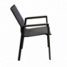 Poltrona alluminio textilene Riverside antracite (bracciolo in hpl) cm56x66h90
