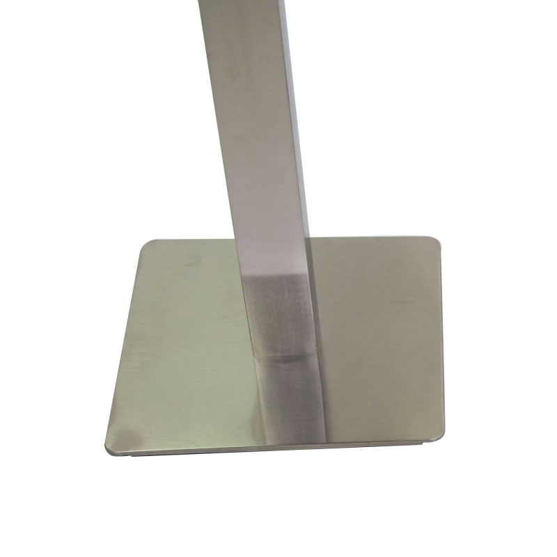 Base tavolo acciaio colore inox quadro cm40x40h72