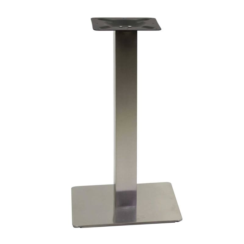 Base tavolo acciaio colore inox quadro cm40x40h72