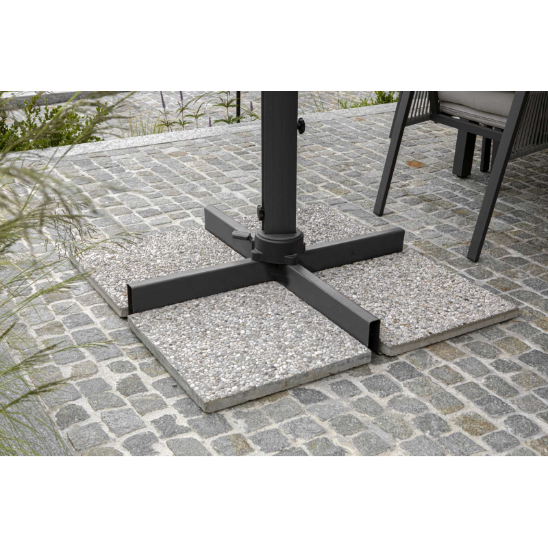 Ombrellone alluminio montana 3x3h2,65m sabbia palo laterale