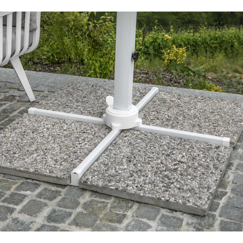 Ombrellone alluminio new michigan 3x3h2,65m senza mantovana bianco