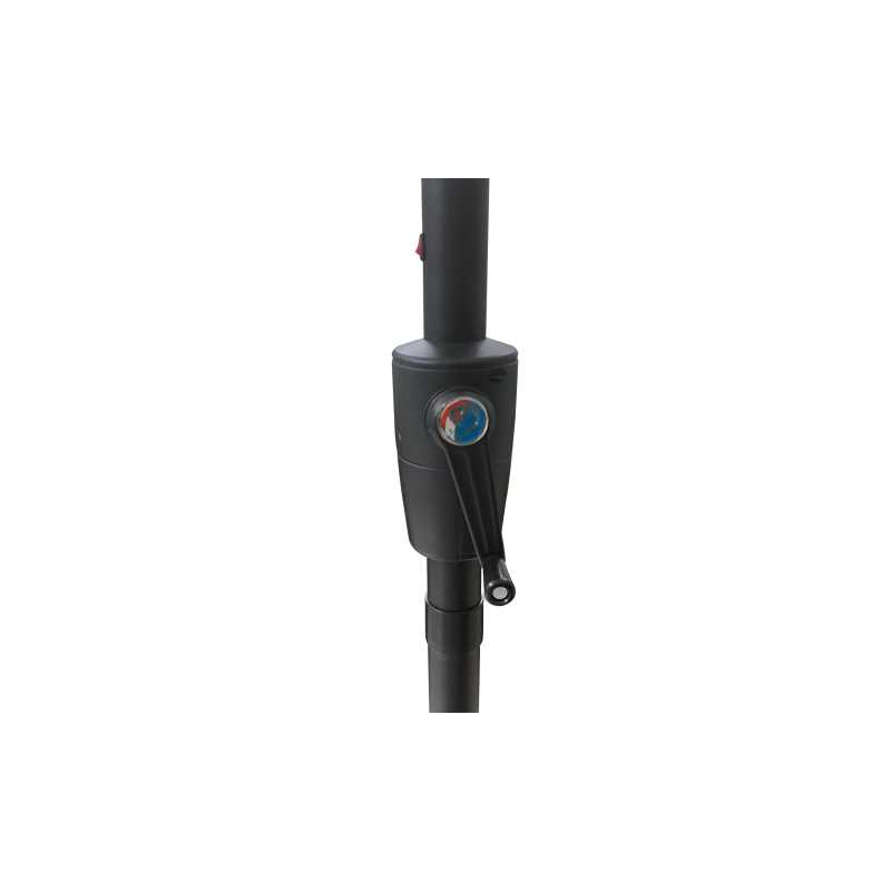 Ombrellone Benjamin alluminio palo centrale tondo ø3h2,4m antracite con led