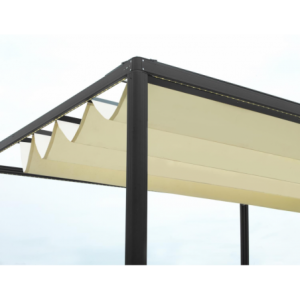 Zoom Gazebo pergola alluminio Milwaukee nerocon telo elettrico m3x3h2,3