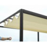 Gazebo pergola alluminio Milwaukee nerocon telo elettrico m3x3h2,3