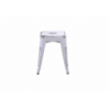 Sgabello ferro bristol bianco antico cm39x39h45