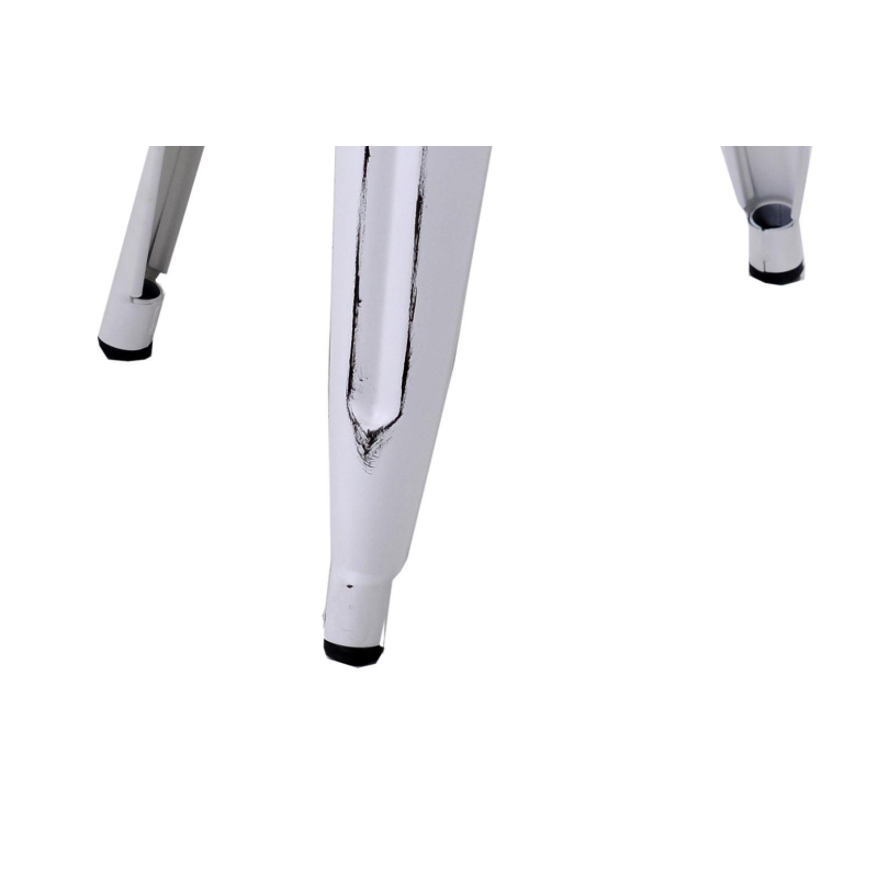 Sgabello ferro bristol bianco antico cm39x39h45